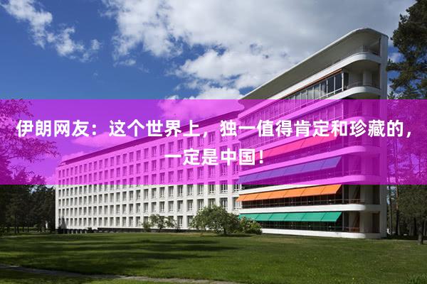 伊朗网友：这个世界上，独一值得肯定和珍藏的，一定是中国！